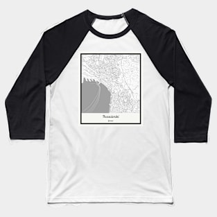 Map of Thessaloniki - Greece Baseball T-Shirt